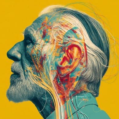 This shows an older man with his ear highlighted.