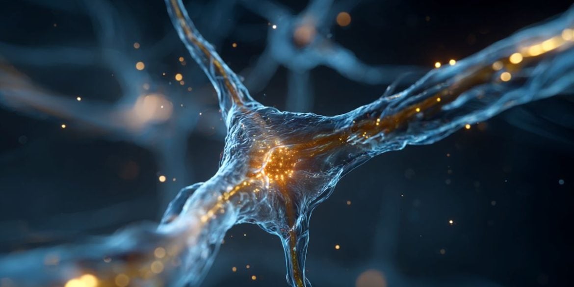 This shows a neuron.