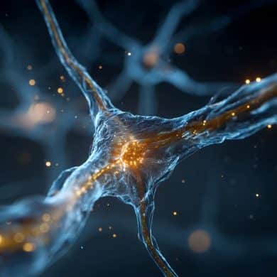 This shows a neuron.