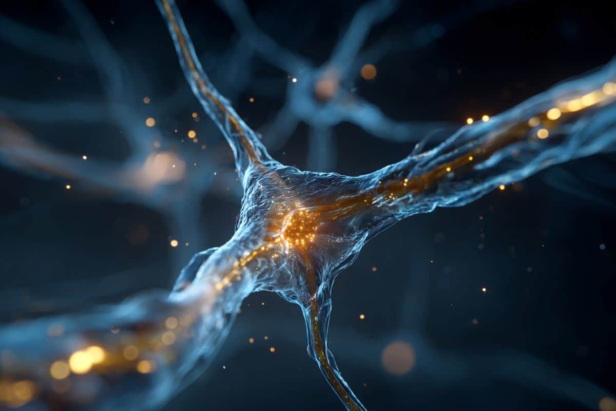 This shows a neuron.