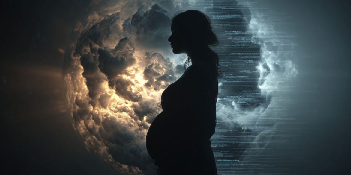 This shows a pregnant woman.