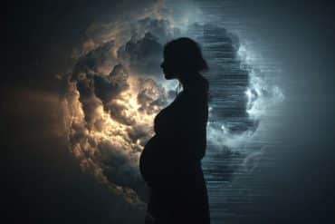 This shows a pregnant woman.