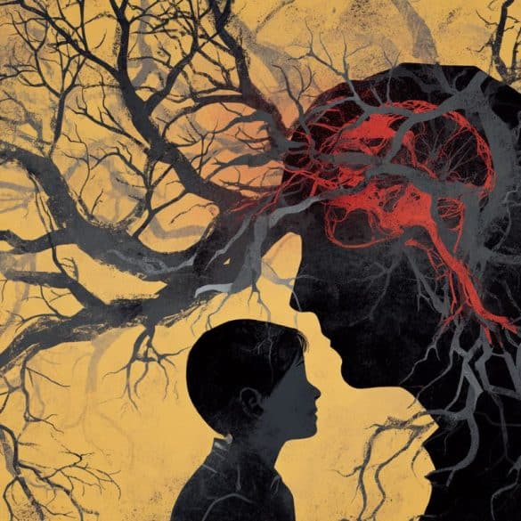 This shows a toddler and a teen head's outlined.