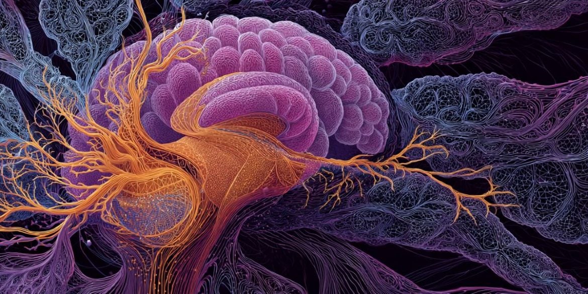 This shows a vivid colored brain.