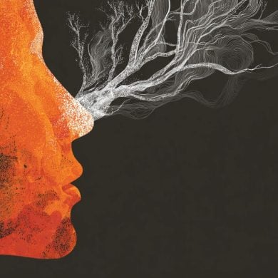 This shows an illustration of a nose.