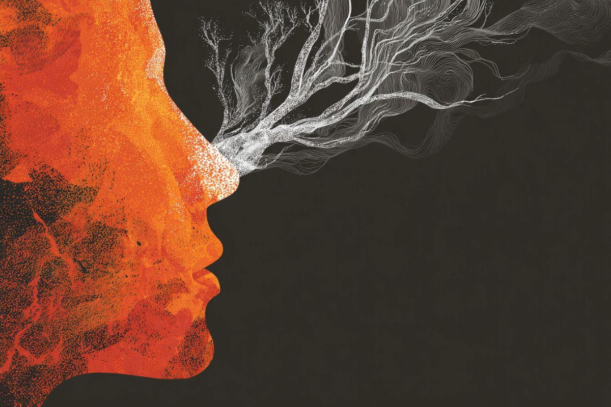 This shows an illustration of a nose.