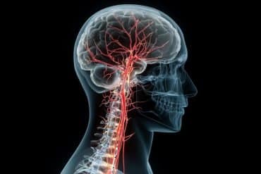 This shows a brain and a spinal cord.