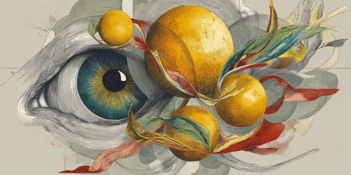 This shows an eye and contrasting shapes in high definition.