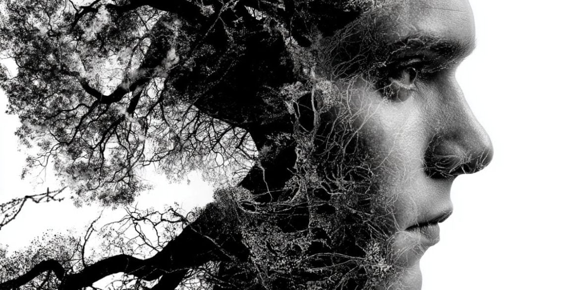 This shows a person's head and neurons coming out.