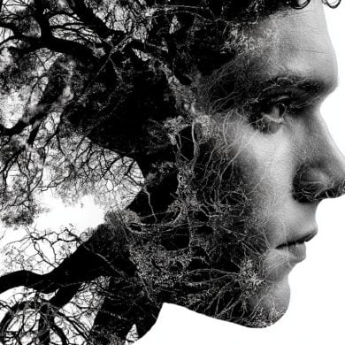 This shows a person's head and neurons coming out.