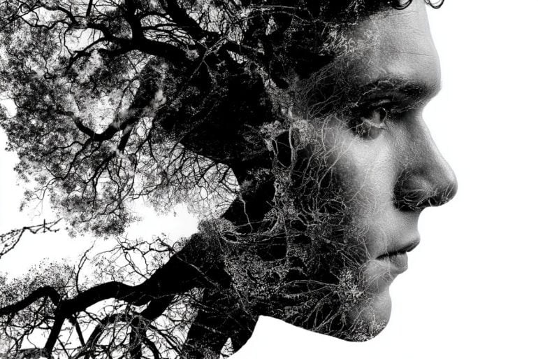 This shows a person's head and neurons coming out.