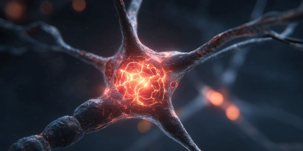 This shows a neuron.