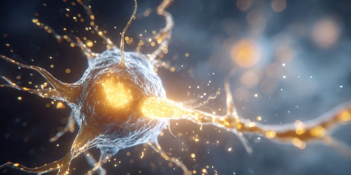 This shows a neuron.