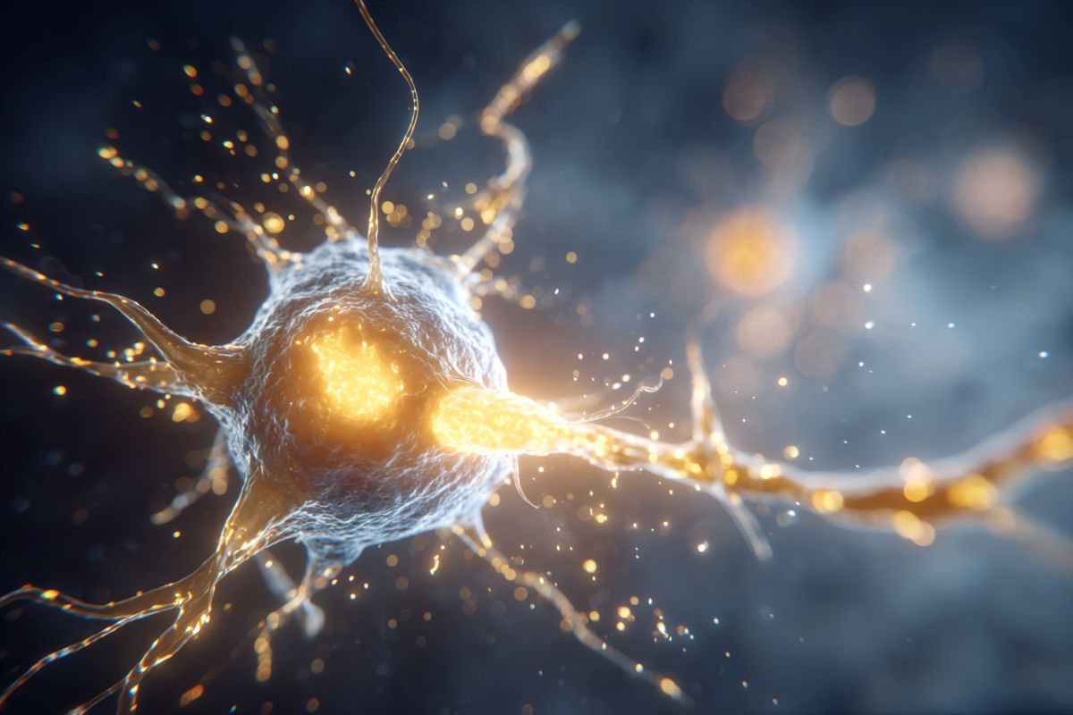 This shows a neuron.