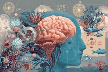 This shows a head, a brain, and recalled abstract images.