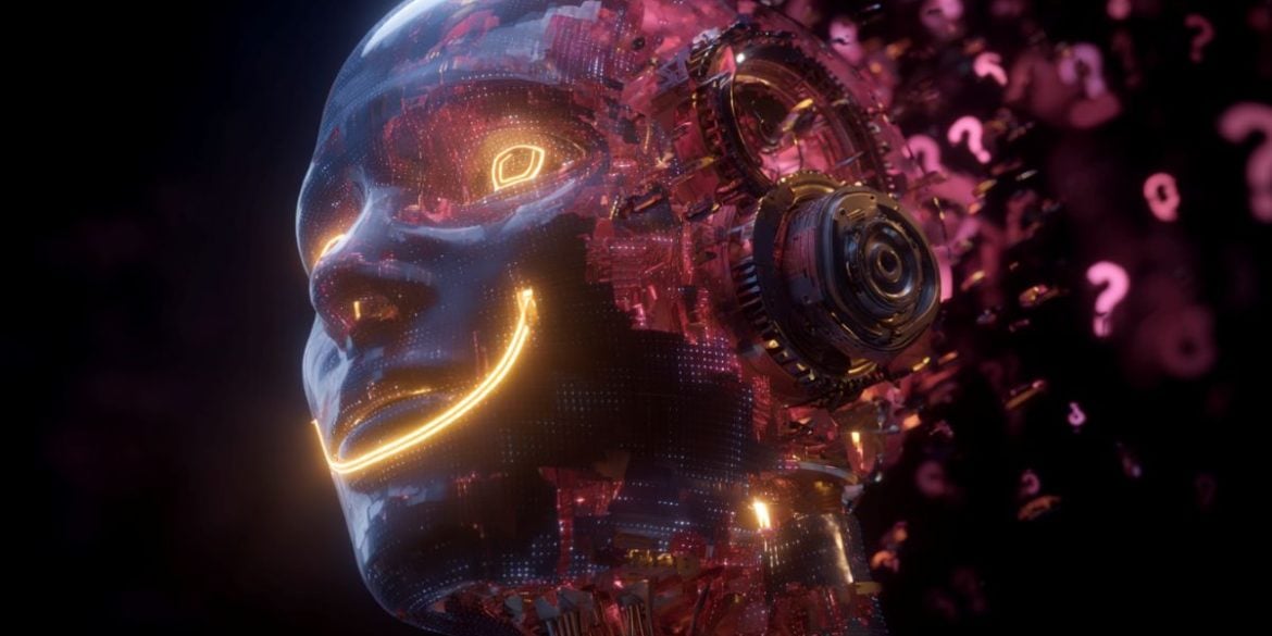 This shows a smiling robot head.
