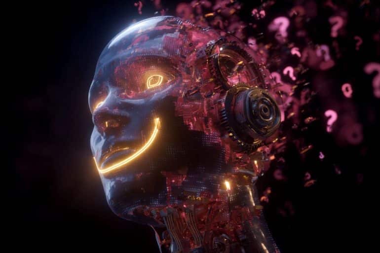 This shows a smiling robot head.