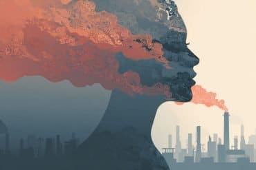 This shows a head and smokestacks.