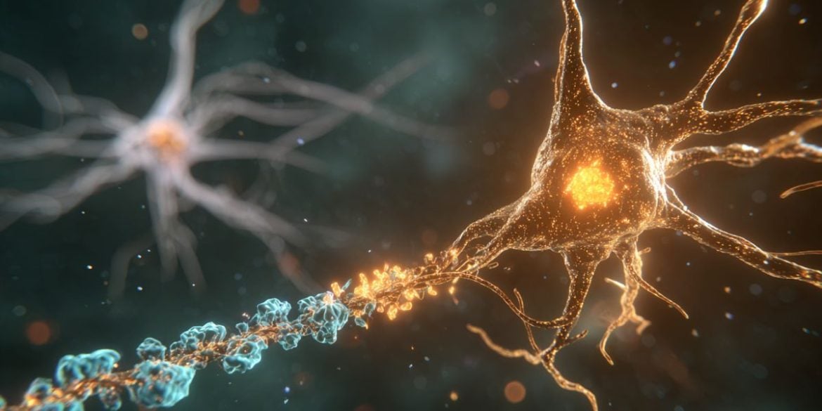 This shows a neuron.