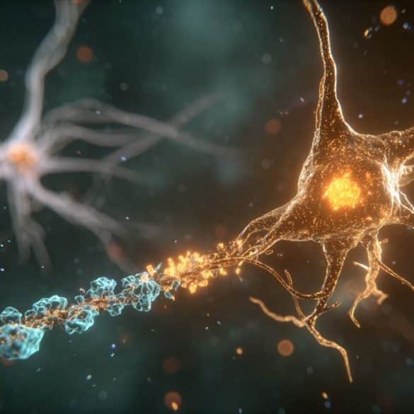 This shows a neuron.