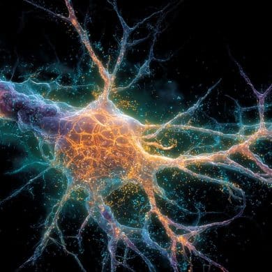 This shows a neuron.