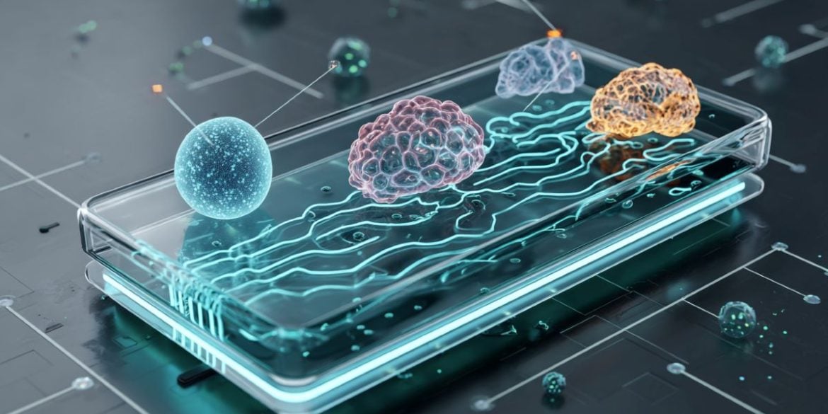 This AI illustration shows brains on a plastic slide.