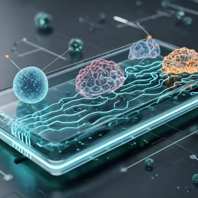 This AI illustration shows brains on a plastic slide.