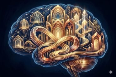This shows an abstract brain.