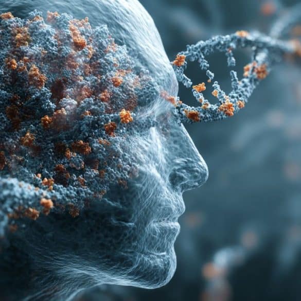 This shows a head and DNA.