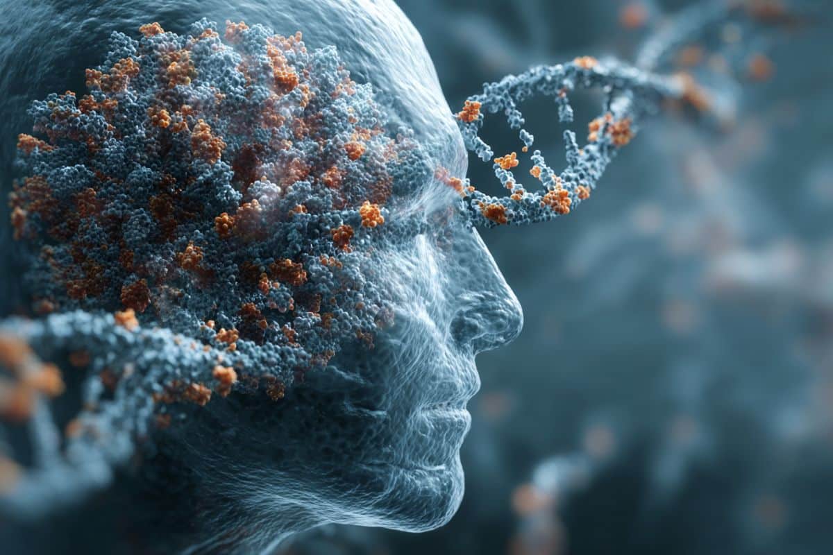 This shows a head and DNA.