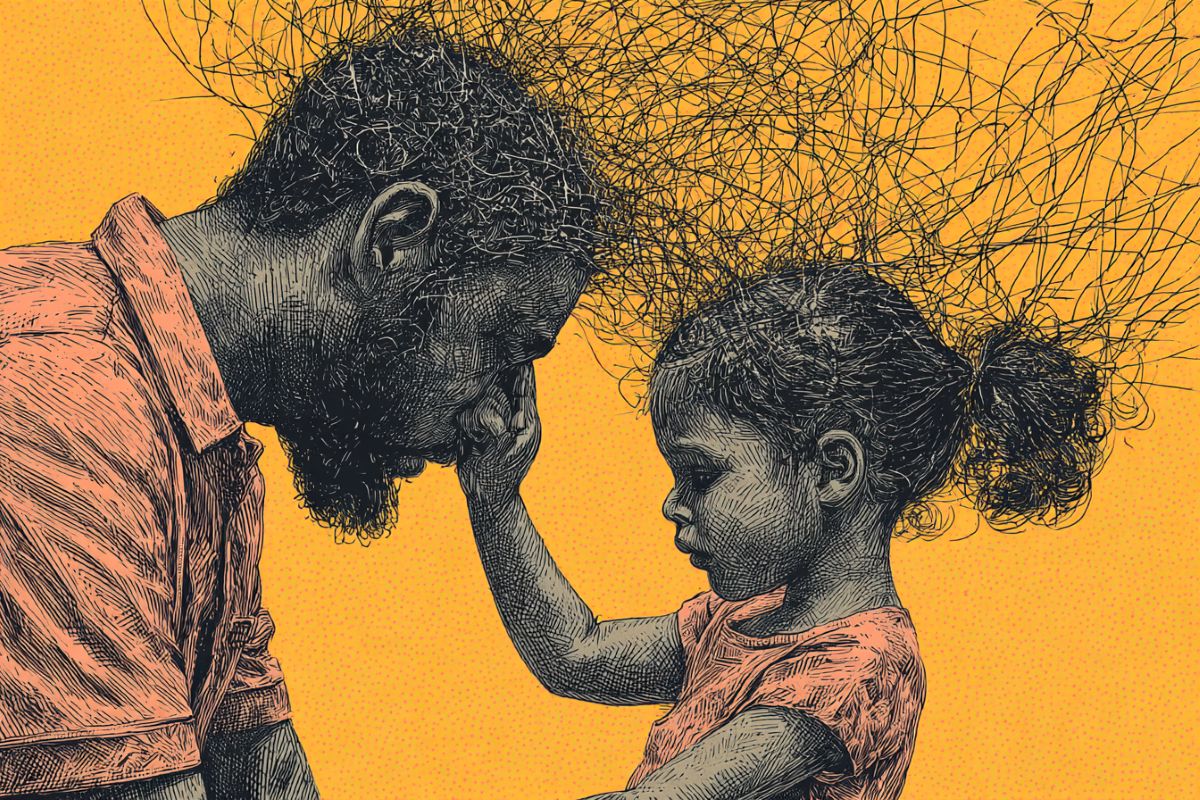 This shows a girl and her dad.