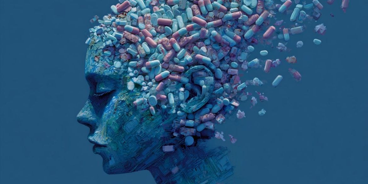 This shows a head and pills.