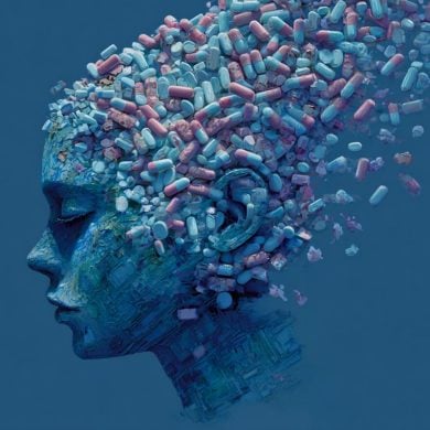 This shows a head and pills.