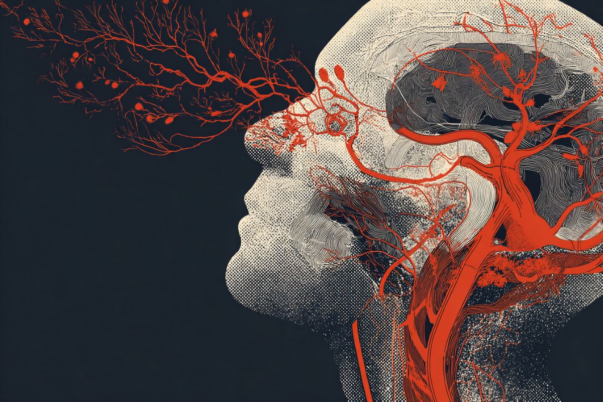 This shows the outline of a head.