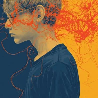 This shows a teen and neurons.