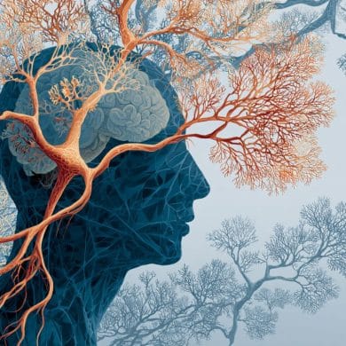 This shows a head and neurons.