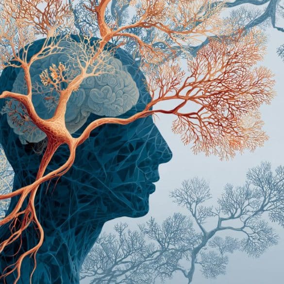This shows a head and neurons.