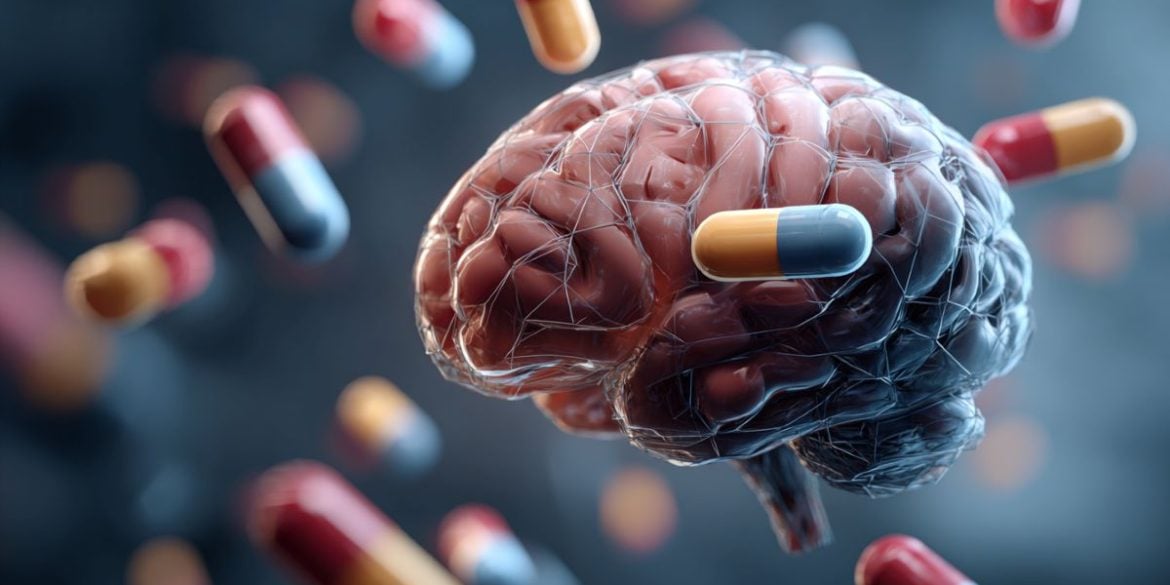 This shows a brain and pills.