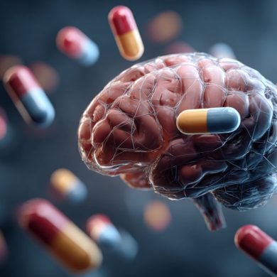 This shows a brain and pills.