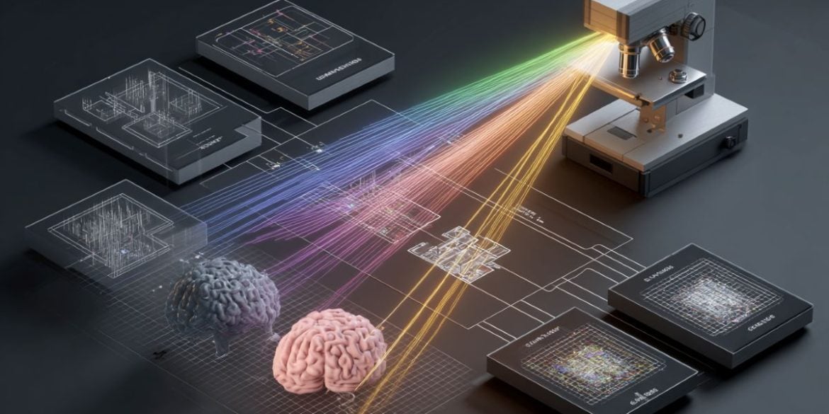 This shows a microscope and brains.