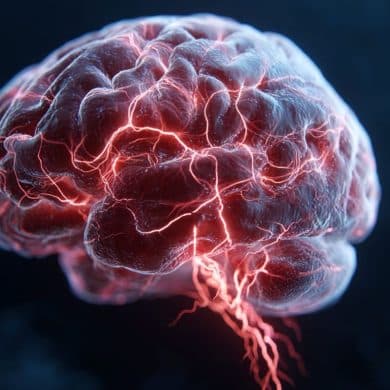 This shows a brain.