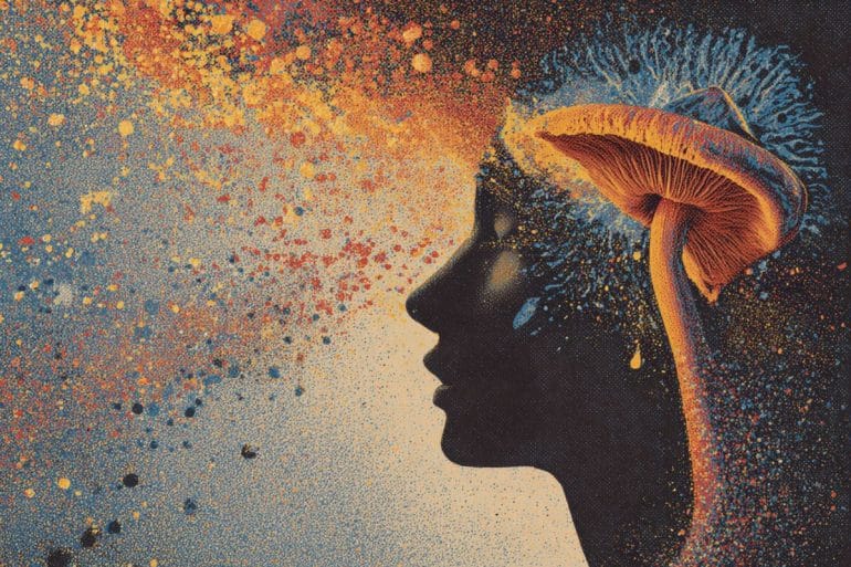 This shows a head and a mushroom.
