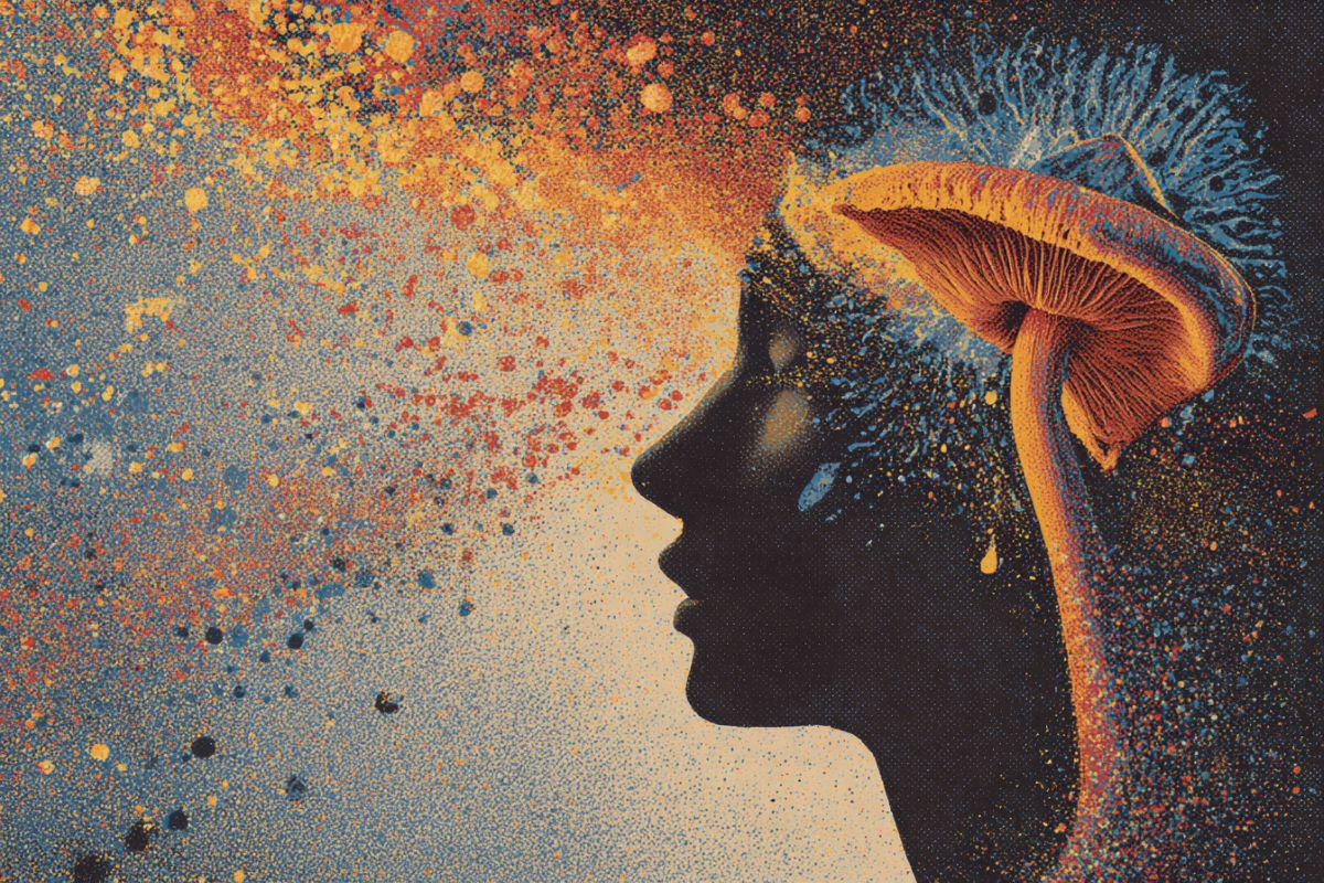 This shows a head and a mushroom.