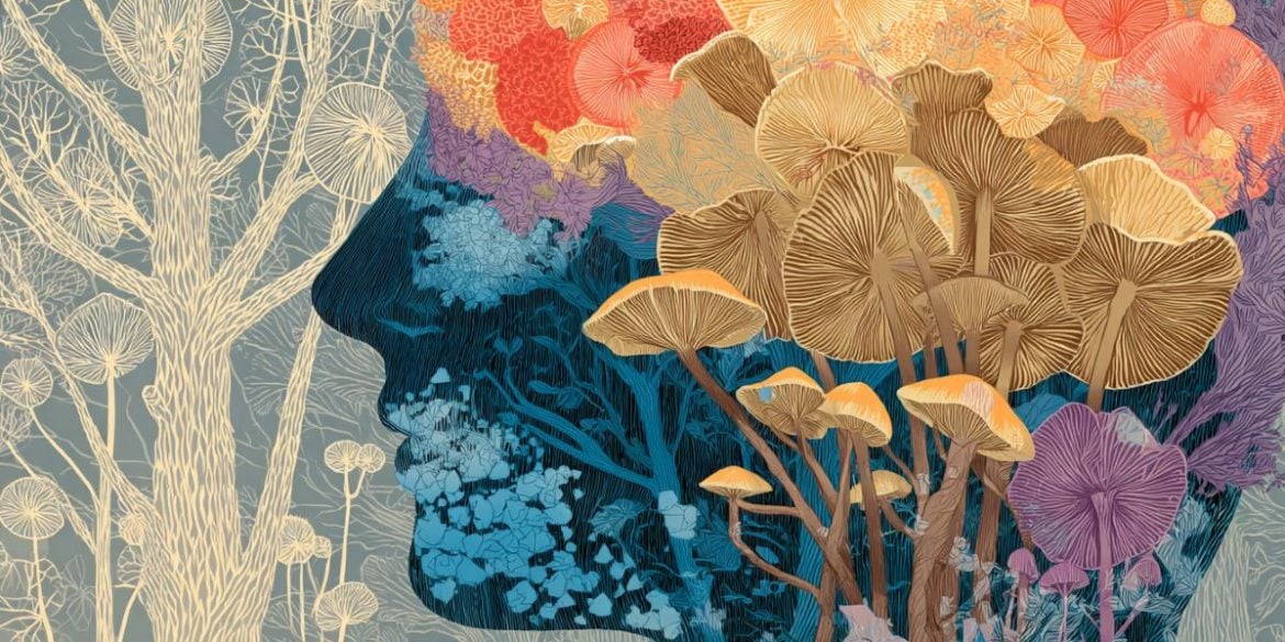This shows a head and mushrooms.