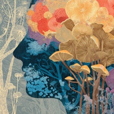 This shows a head and mushrooms.