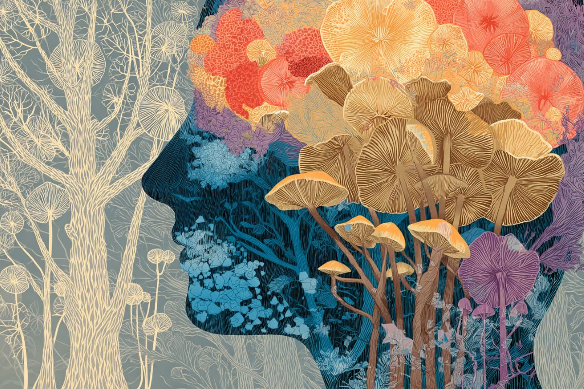 This shows a head and mushrooms.