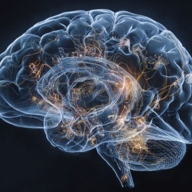 This shows a brain.