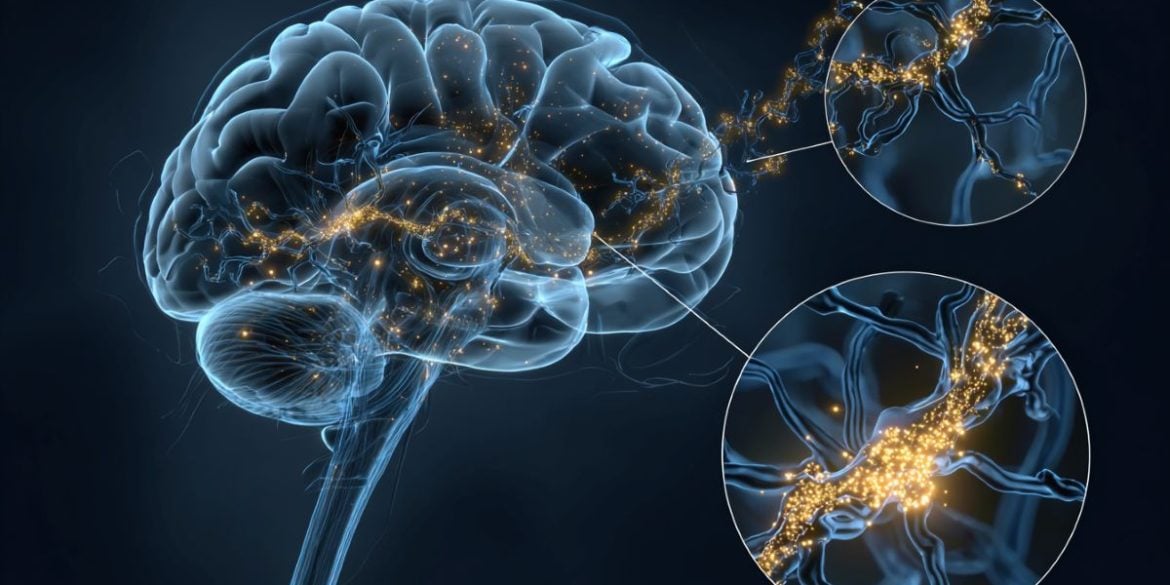 This shows a brain and neurons.
