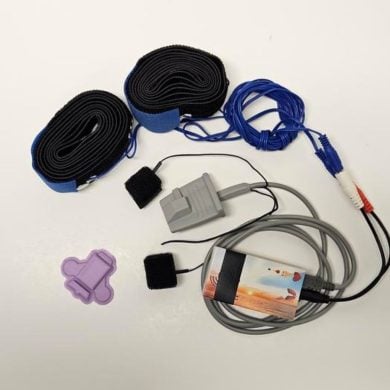 This shows the wearable stress polygraph.