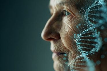 This shows an older man and DNA.